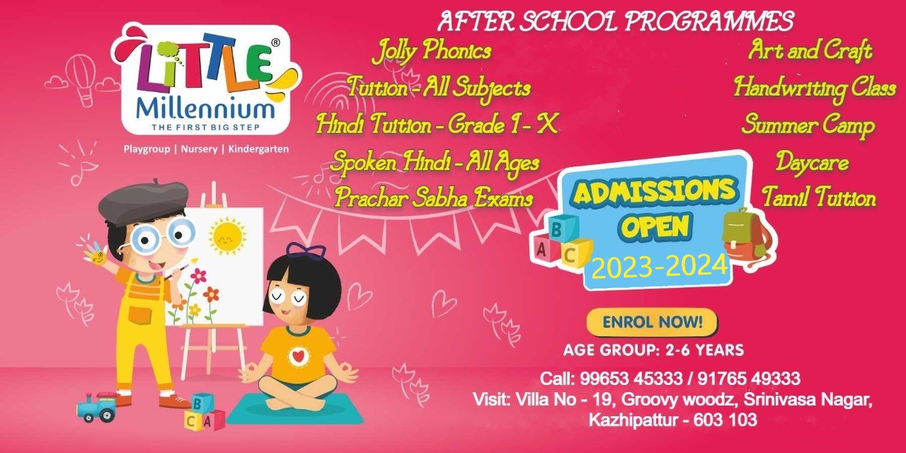 Little Millennium Padur, After School Activities in Padur, Tution for all subjects in Padur